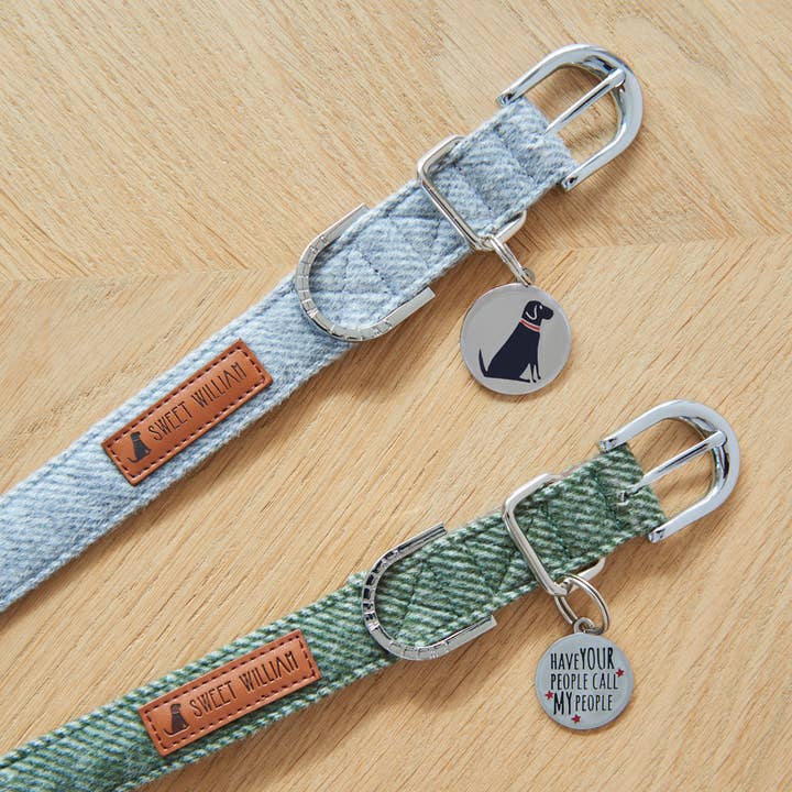 Sweet William Designs - Wholesale Pet Collar - Dog - Dog Collar - Grey Tweed