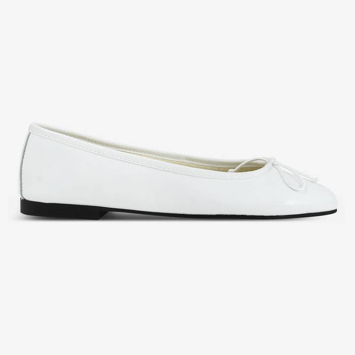 Women's White Patent Leather Ballerina for wholesale by Deisidro