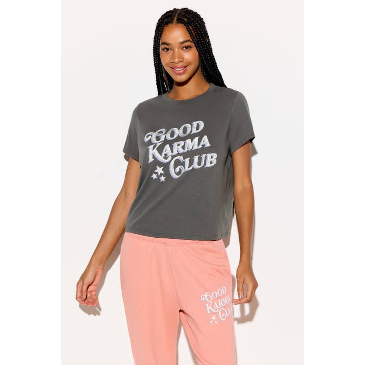 Karma Club Lila Tee for wholesale by Spiritual Gangster
