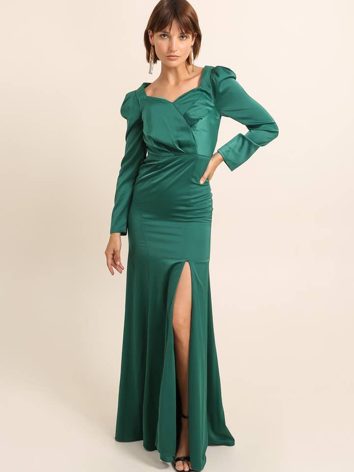 Robe manche longue Vert pour la vente par Les Voiliers