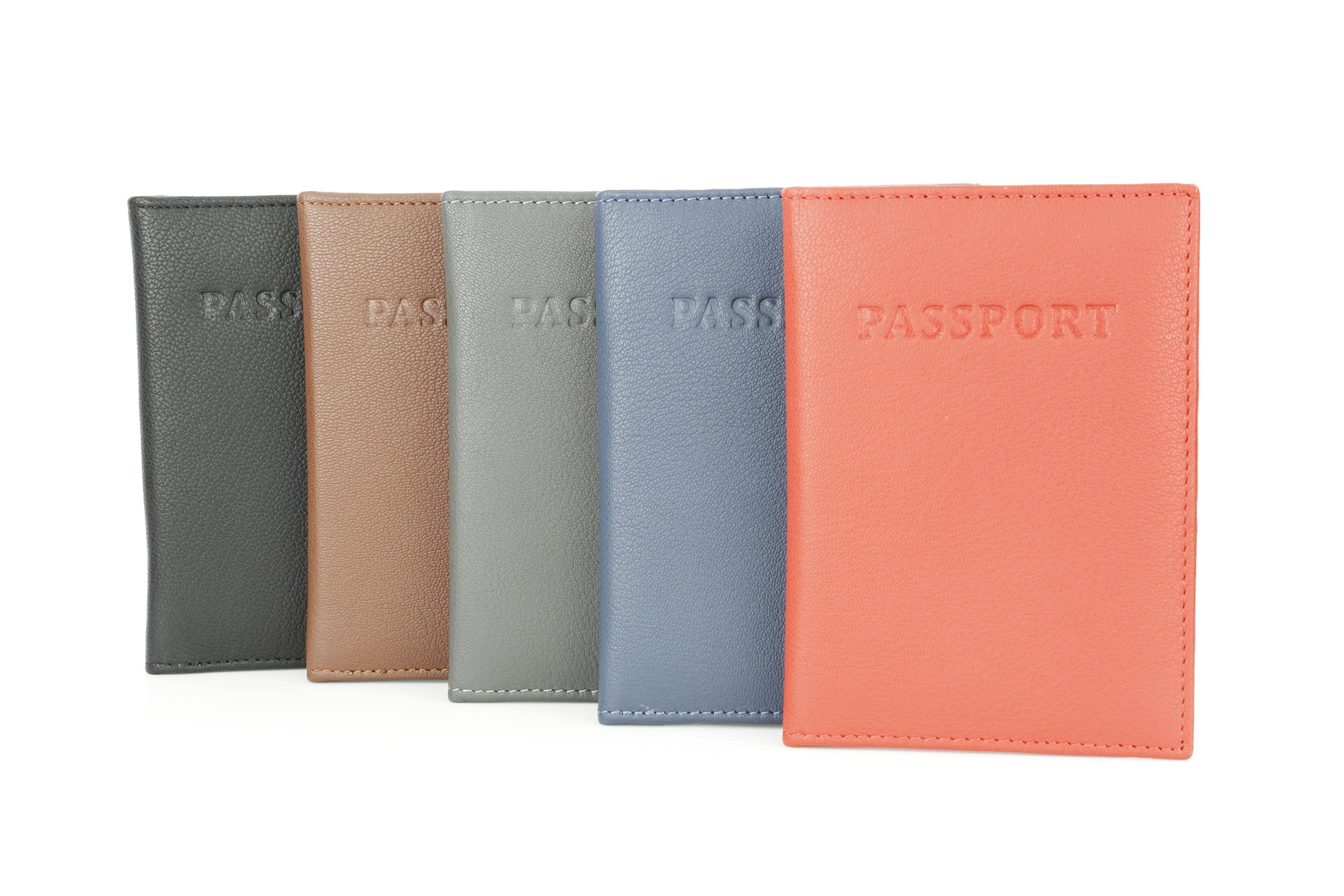 Leather Impressions Inc - Wholesale Passport Case - Unisex - Leather Passport Holder with Card Slots RB LW 21 10059