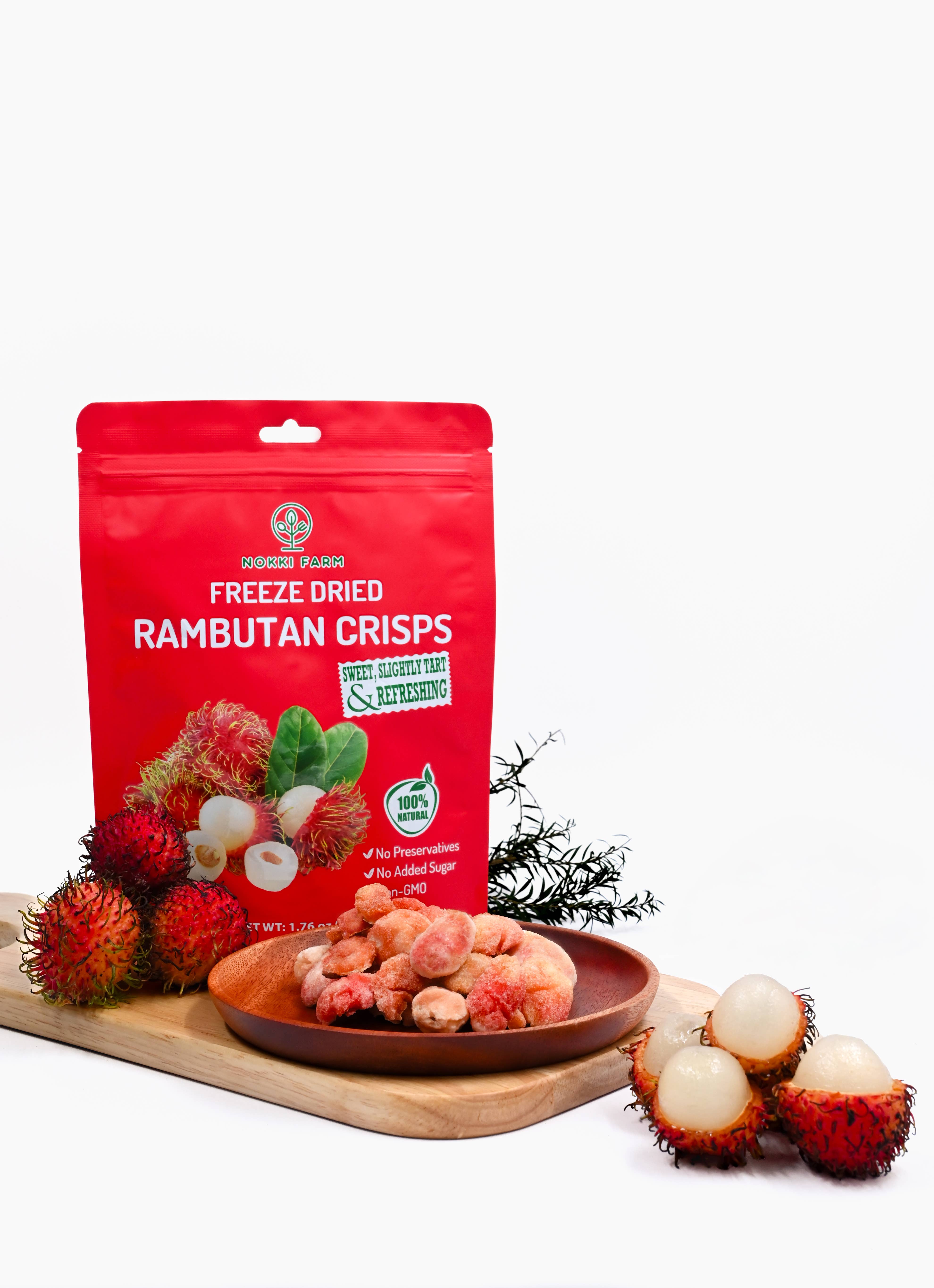 Nokki Farm - Wholesale Dried/Dehydrated Fruit - NOKKI FARM Freeze Dried Rambutan Crisps - No Added Sugar2