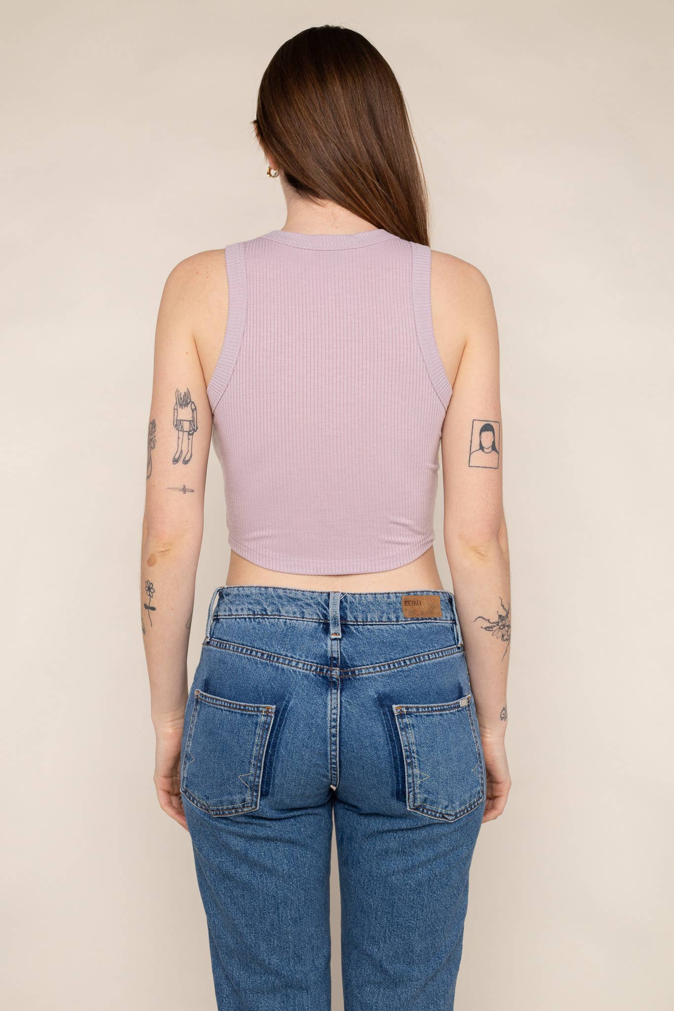 NLT – Tops – Mulher por atacado – Lula Rib Tank | Comprimento Básico da Colheita14