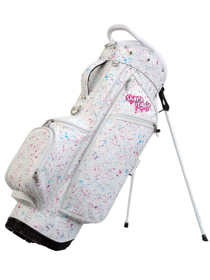 White Splatter Bag for wholesale by Shank It Golf
