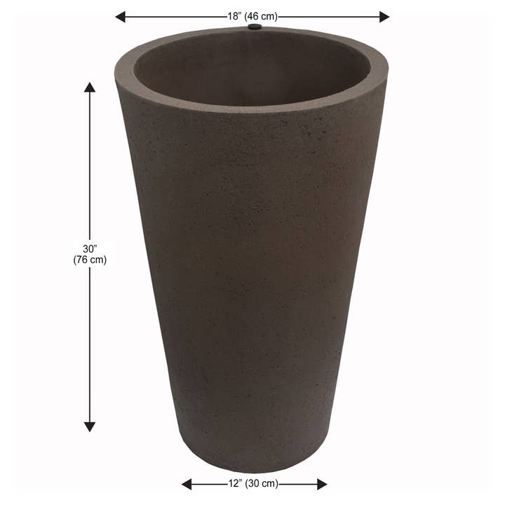 Algreen - Wholesale Planter Box - 30" Tall Crete Self-Watering Planter3