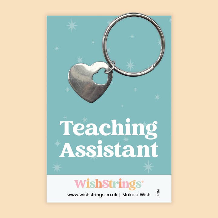 TEACHING ASSISTANT - Heart Keyring - J214 for wholesale by WishStrings