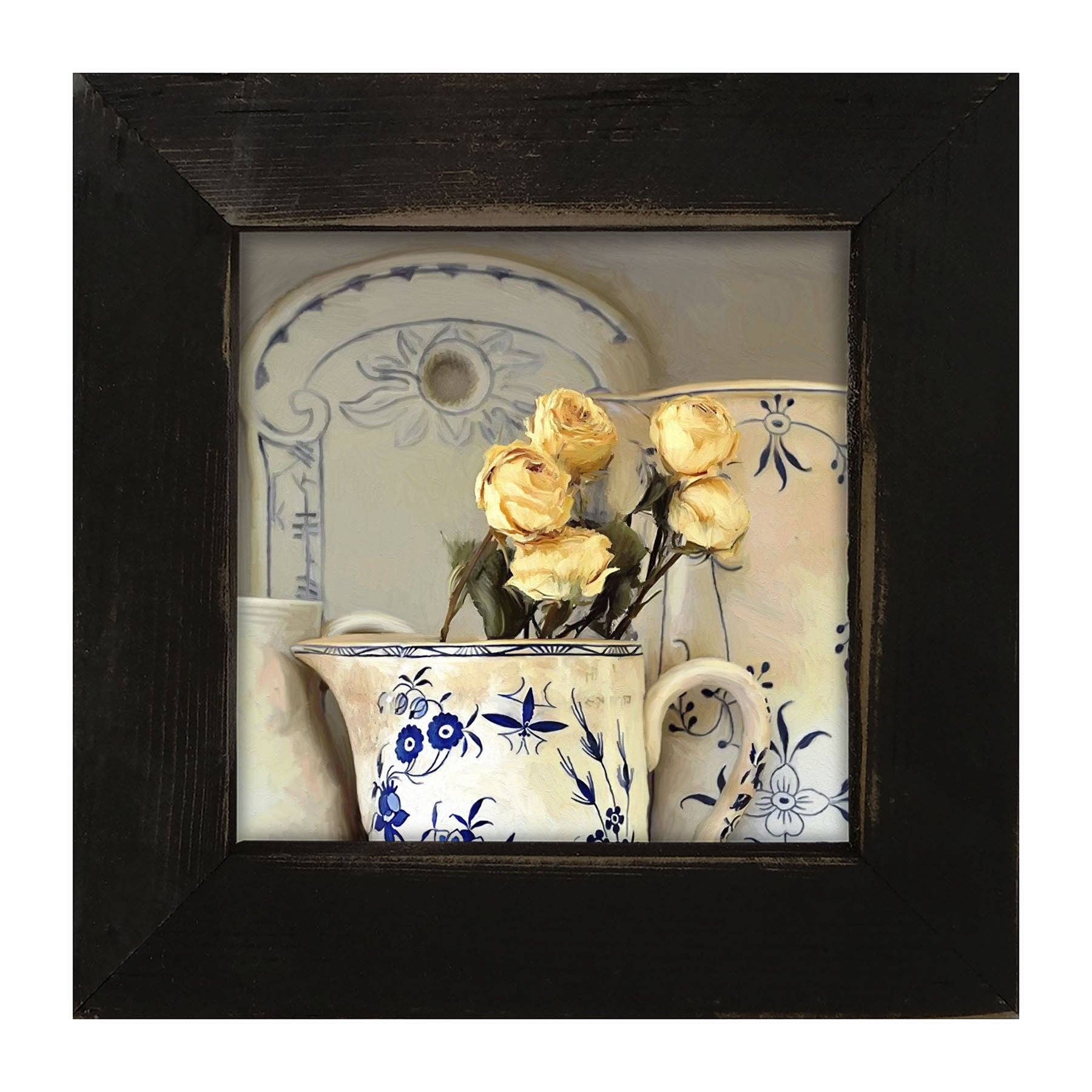 ginger blue - Wholesale Art Print - Yellow Roses in vase3