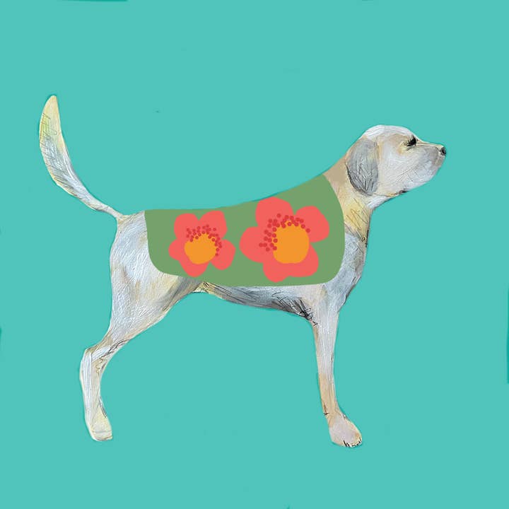 AF01 Asa's Floral Coat card for wholesale by Print Circus