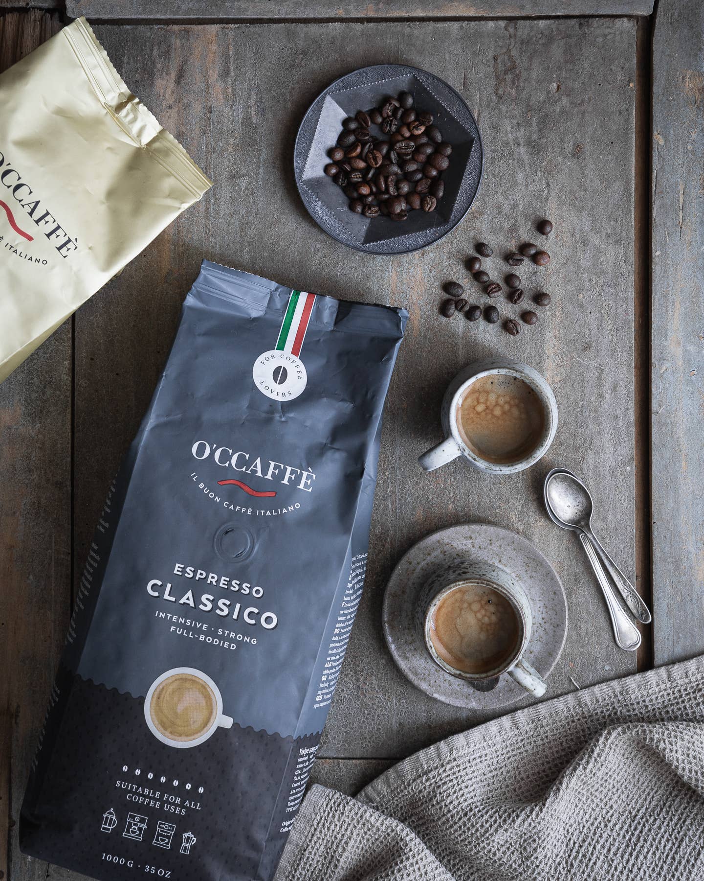 Italvi srl - Vendita all'ingrosso Caffè in grani - Chicchi di caffè Espresso Classico - 1 kg1