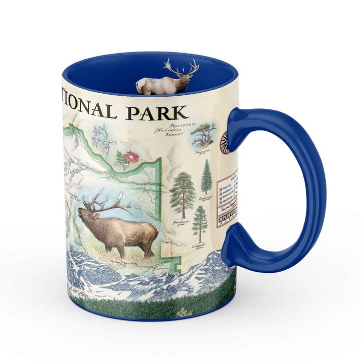 XPLORER MAPS – wholesale Kaffekoppar – Rocky Mountain National Park Karta Mugg – 16 oz Keramik | Xplorer Maps Konstverk