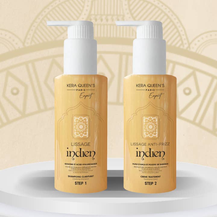 Kera Queen's - Vendita all'ingrosso Shampoo - Lisciante per capelli indiano 2 x 150 ml0