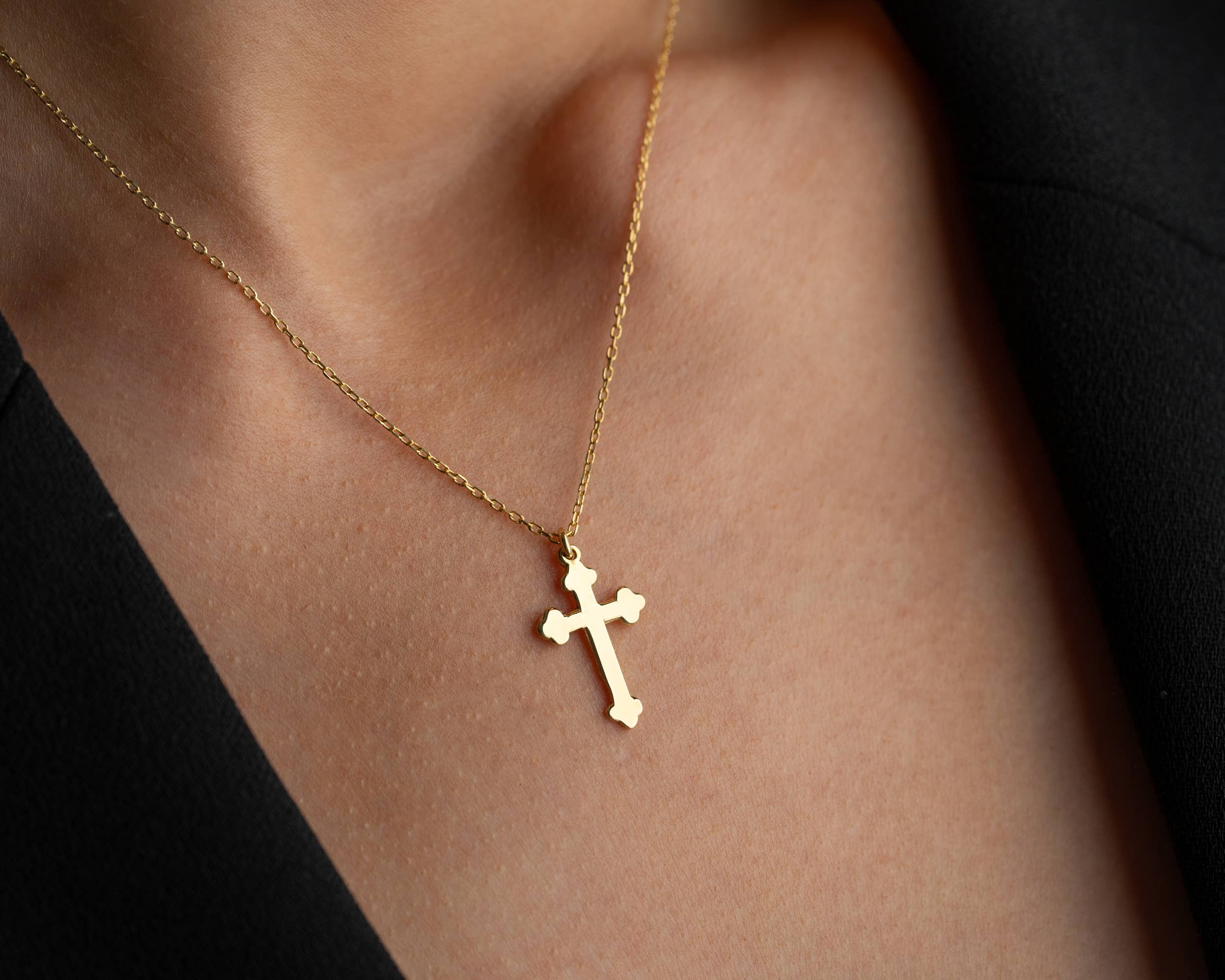 Tina Custom Jewelry - Wholesale Pendant/Charm Necklace - Orthodox Cross Necklace | Christian Baptism Gift for Her10