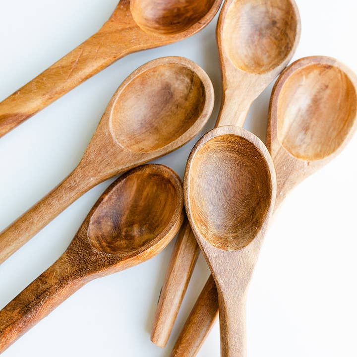 Casa Bella Vida - Wholesale Serving Utensil - Hand Carved Wooden Serving Trio3