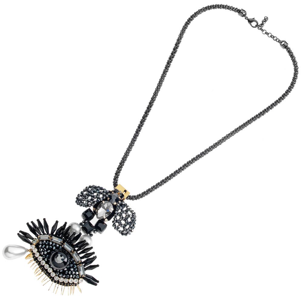 Ottaviani - Wholesale Pendant/Charm Necklace - Necklace With Crystals, Pearls And Beads0