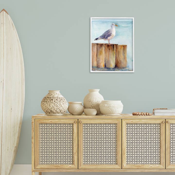 Stupell Industries - Wholesale Wall Sign - Seagull's Perch by Sea - Framed Wall Art6