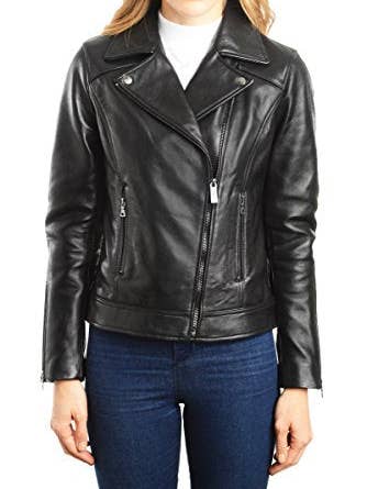 REED EST. 1950 Damjacka Äkta lammskinn läder Biker Fashion Coat för wholesale av Reed