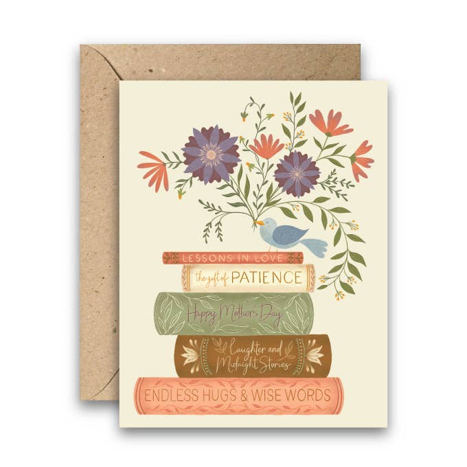 Mom’s Library – Floral Mother’s Day Greeting Card for Mom for wholesale by Amicreative