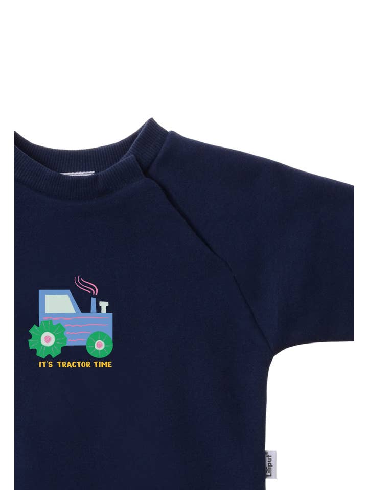 Liliput - Vendita all'ingrosso Felpa - Bambini - Felpa blu con stampa "Trattore"3