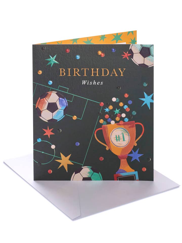 Birthday Card - Football Design for wholesale by UK Greetings