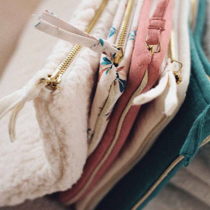 Cocoeko - Vente Pochette – femme - Pochette femme coton bio POIRES d'automne1