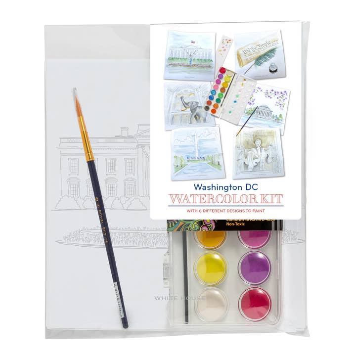 Color Box Design & Letterpress - Vendita all'ingrosso Kit per lavoretti fai da te - Kit Acquerelli di Lusso | Collezione Washington DC1