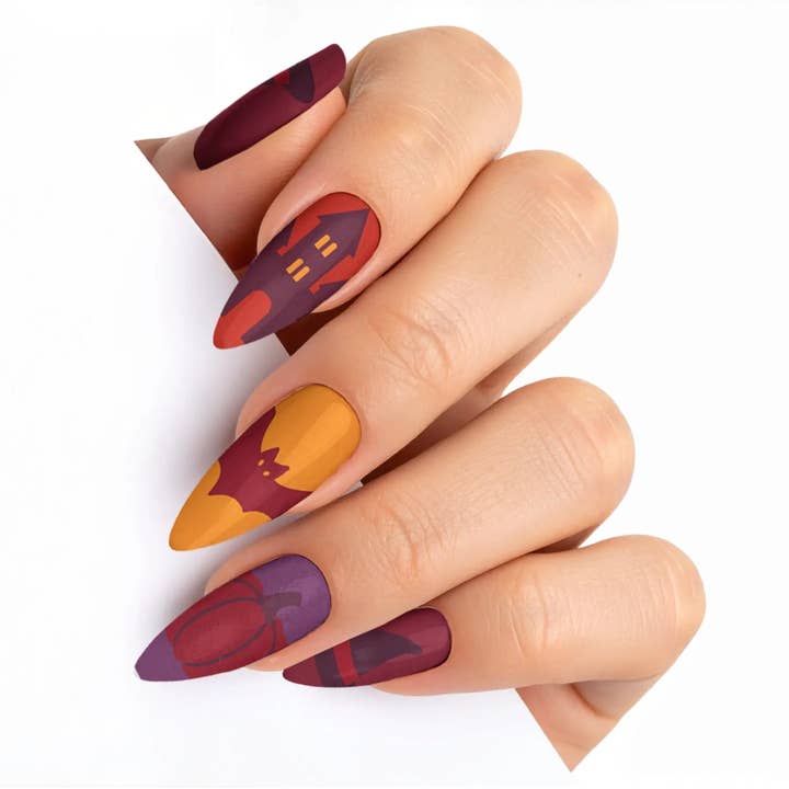 FYNE BODY - Wholesale Press-on/fake nails - Vampire Velvet Burgundy Halloween Press-On Nails34