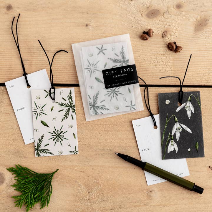 Christmas Gift Tag - Festive Foliage Collection for wholesale by Catherine Lewis Design