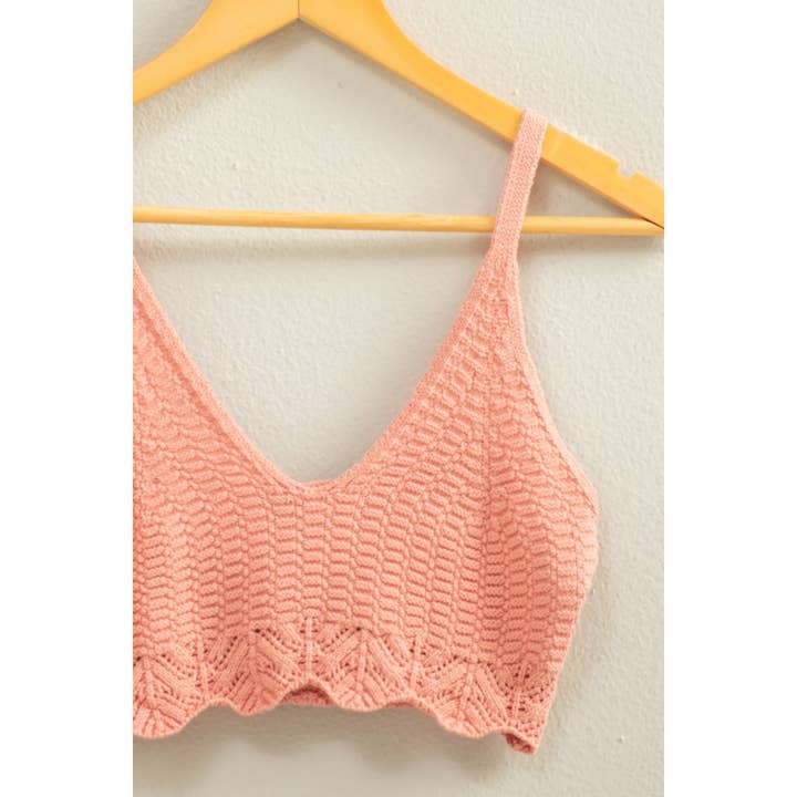 HYFVE - Wholesale Tank Top - Women's - DZ22E379-Crochet Knit Crop Top