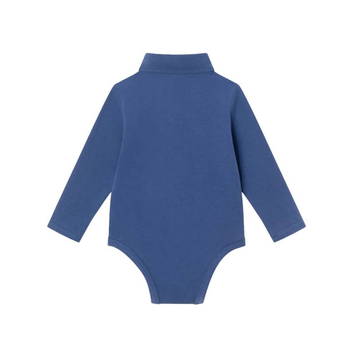 Marina Militare Set Shirtzie® con bretelle per neonato e pantaloni in spugna di jeans sintetico in 2 pezzi | Navy in vendita all'ingrosso su Faire