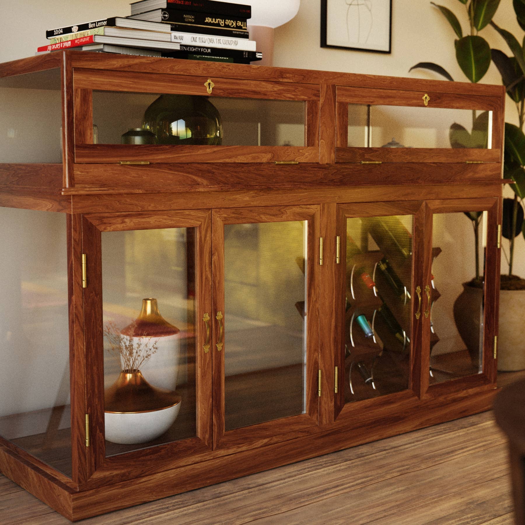 Natural Havana Display Cabinet - Rectangle for wholesale on Faire14