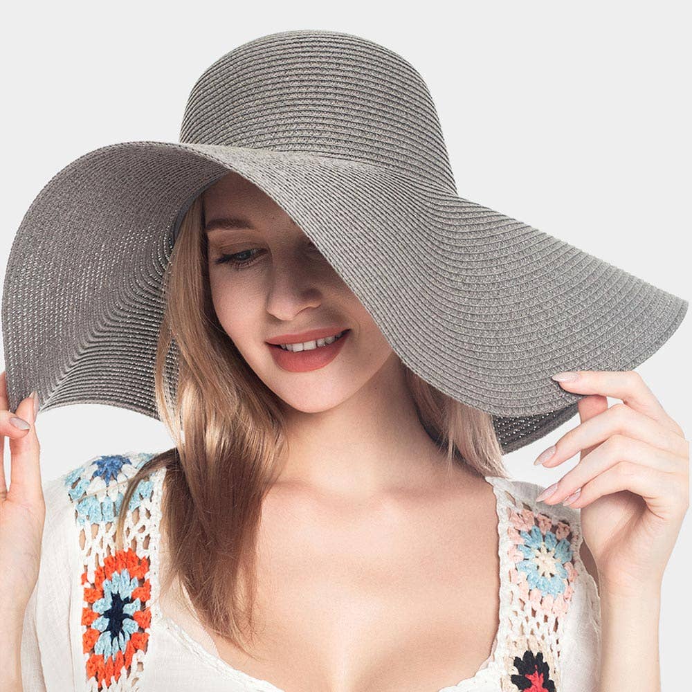 Sensibling Corp. - Wholesale Straw Hat - Women's - Solid Straw Sun Hat
4
