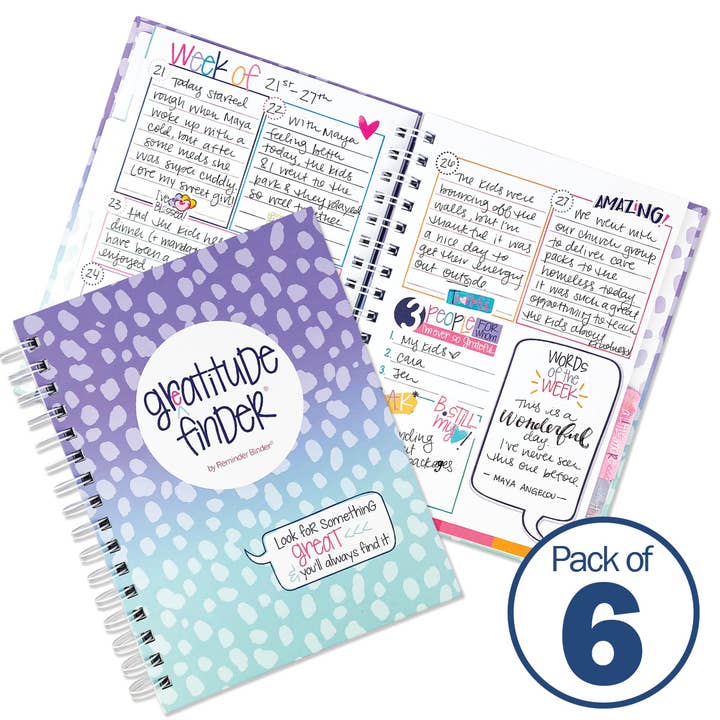 Gratitude Finder® Journals | Pack of 6 for wholesale by Denise Albright®