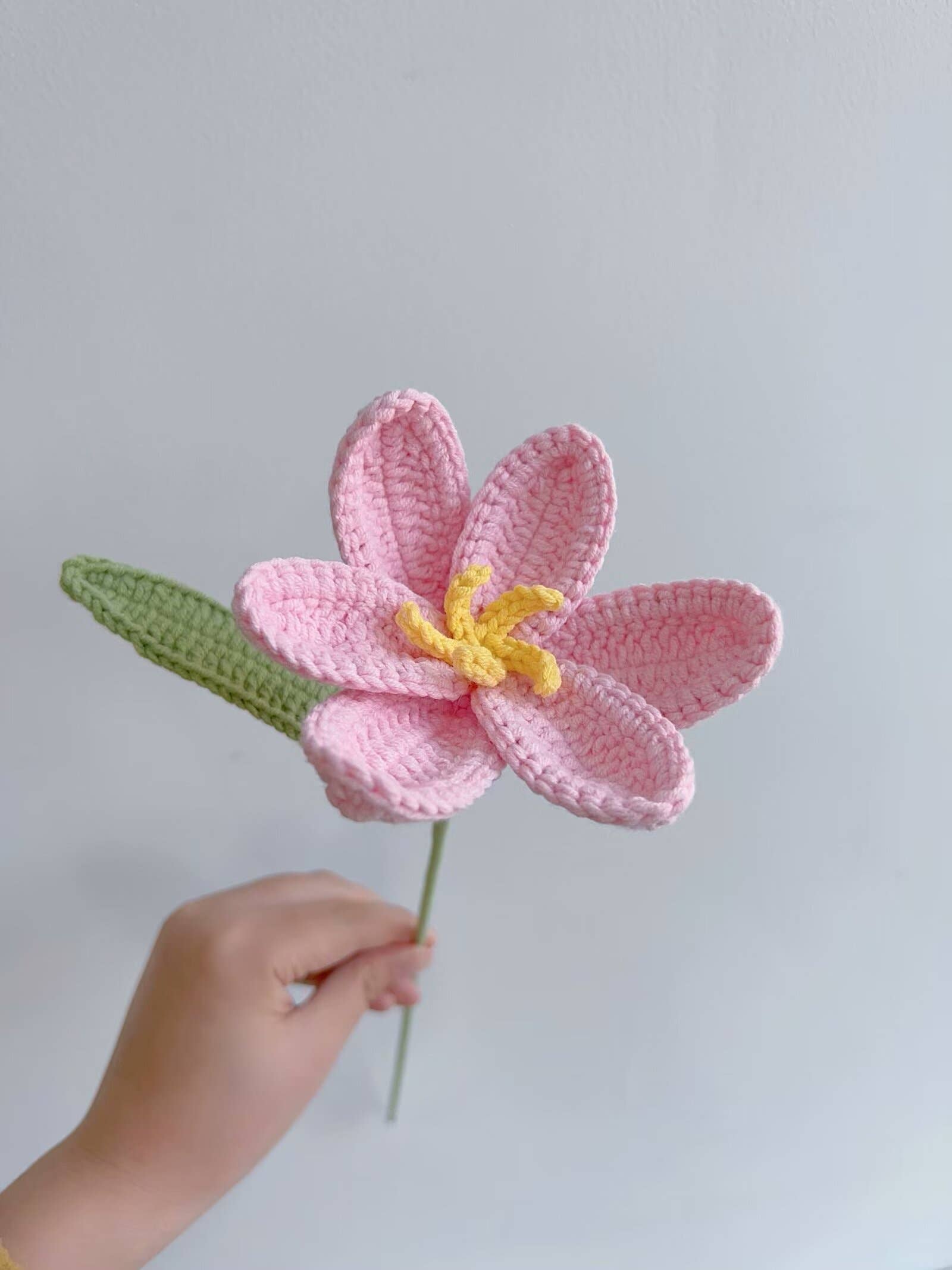 Lilyrosy（Duty free) - Vente Fleurs artificielles - Tulipe au crochet Lilyrosy, cadeaux faits main5
