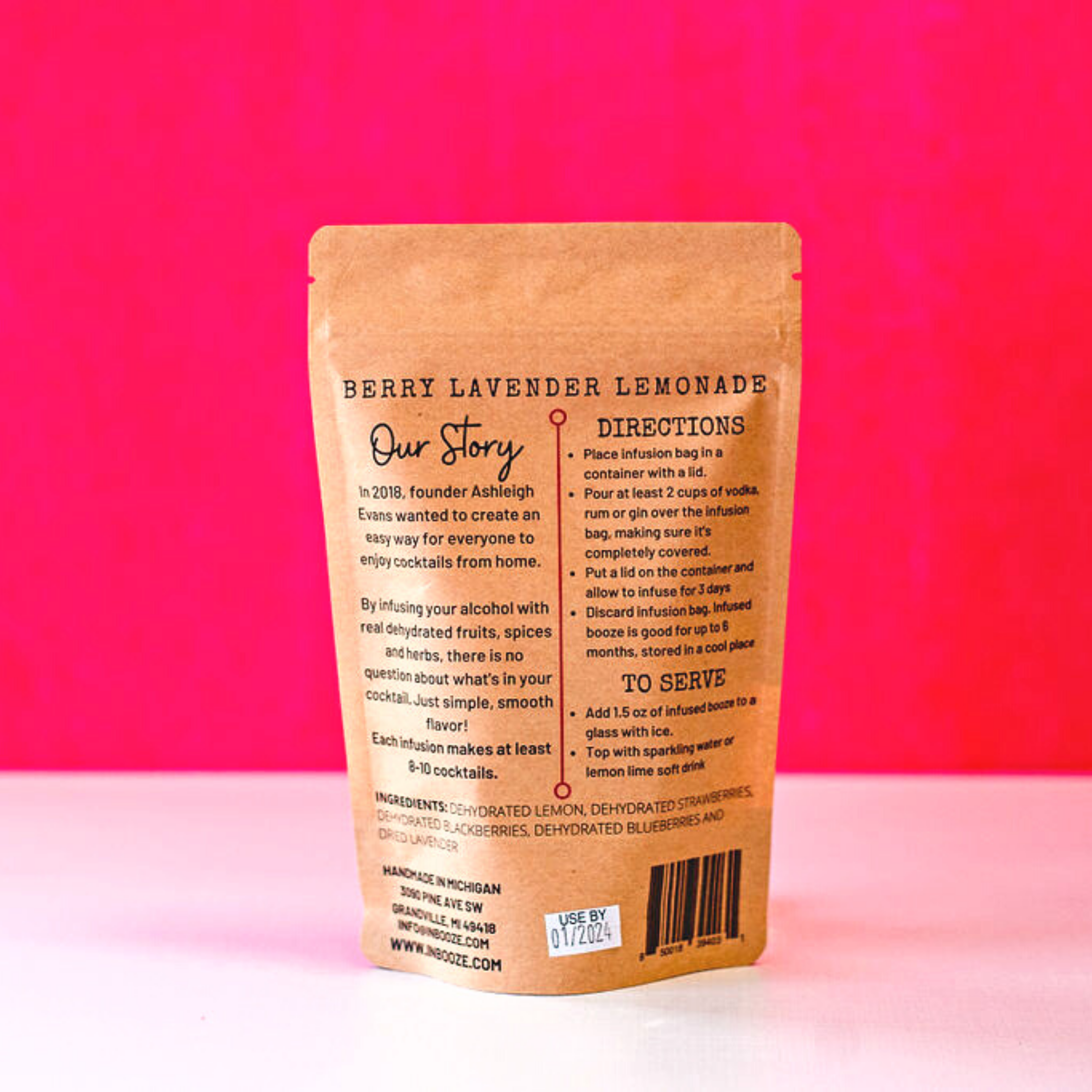 InBooze - Wholesale DIY Drink Kit - Berry Lavender Lemonade Alcohol Infusion Cocktail Kit4