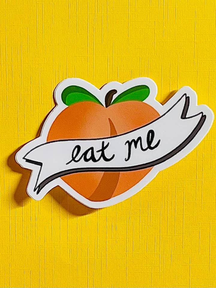 Eat Me-vinyl sticker for wholesale by Cover Yo Space Gurl