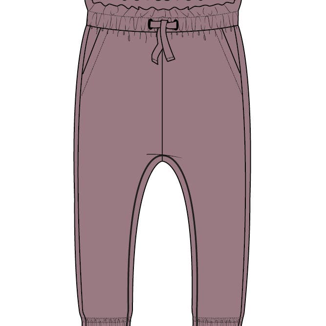 Miles Basics Fleece Girls 'Joggers i Mauve för wholesale av Miles the Label