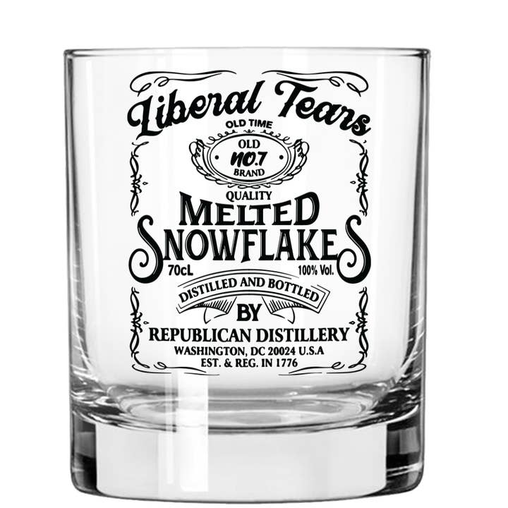 Republican Distillery - Melted Snowflakes Whiskey Glass for wholesale by Patriot's Cave