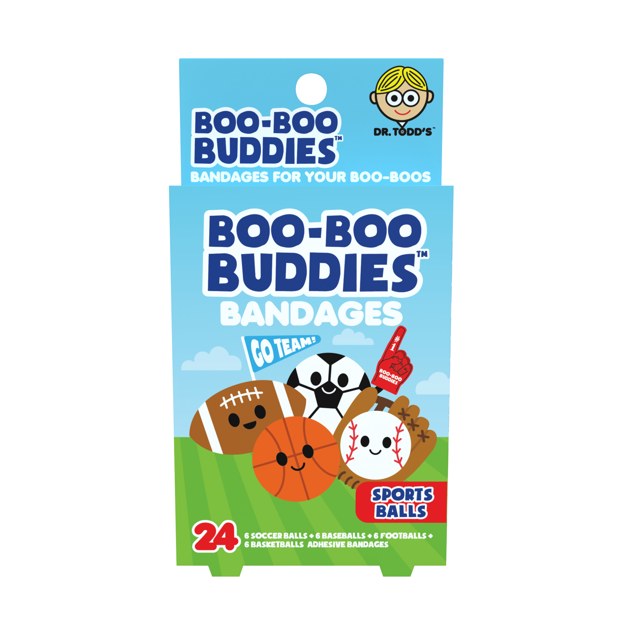 Boo Boo Buddies - Venta al por mayor Tiritas/vendas - Tiritas para Niños – Pelotas Deportivas (24 Unidades, Sin Látex)2