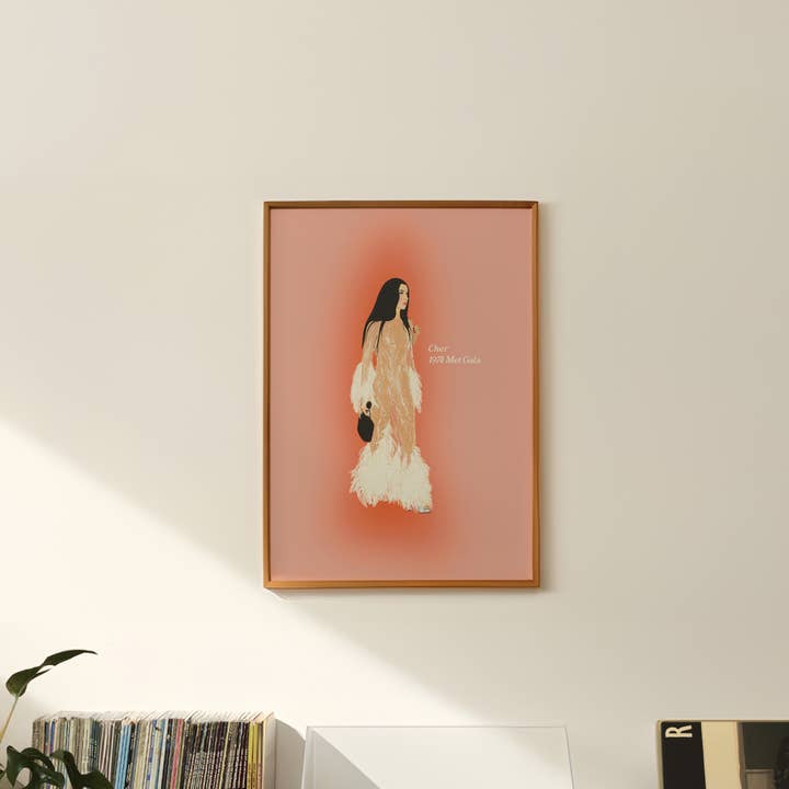 Artbaby & Co. - Vendita all'ingrosso Stampa artistica - Stampa artistica Cher Met Gala del 1974