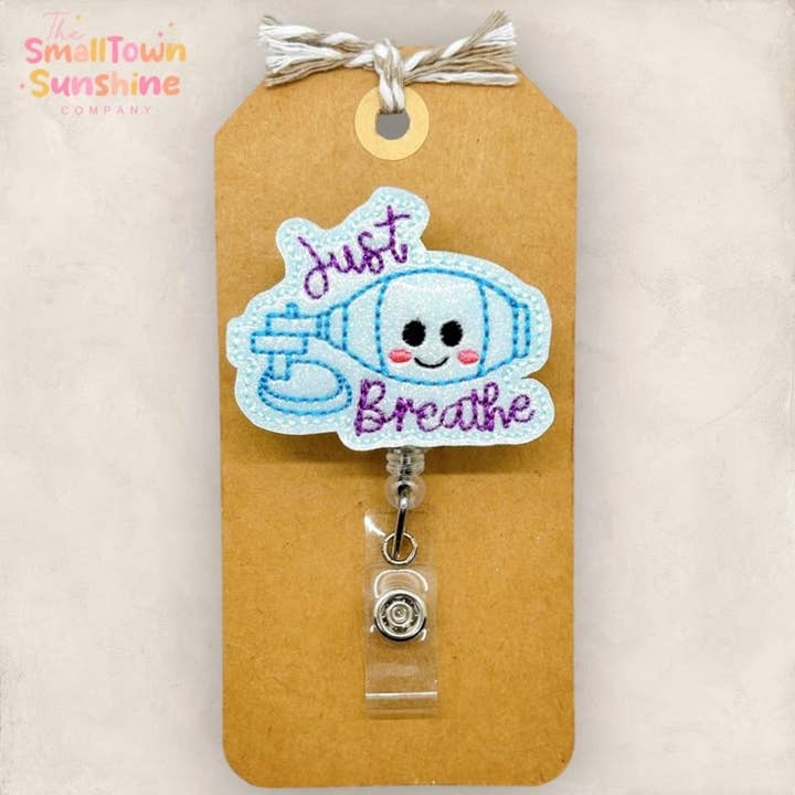 Porta badge Ambu Bag Just Breathe per la vendita all'ingrosso da parte di The SmallTownSunshine Company