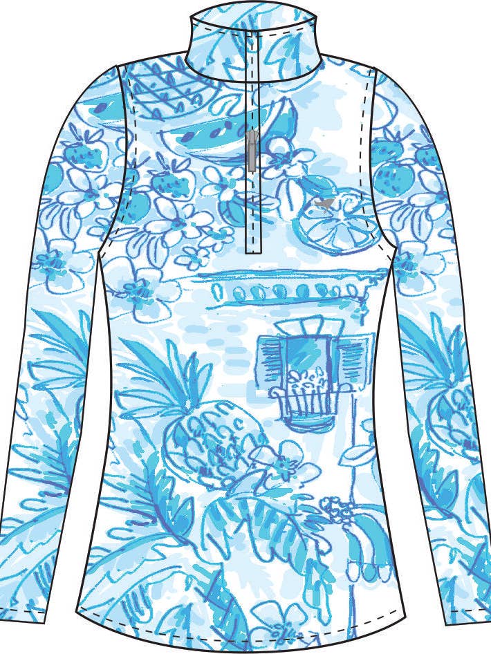 Fermeture éclair imprimée - Arizona - Sophie Light Blue pour la vente par American Fit