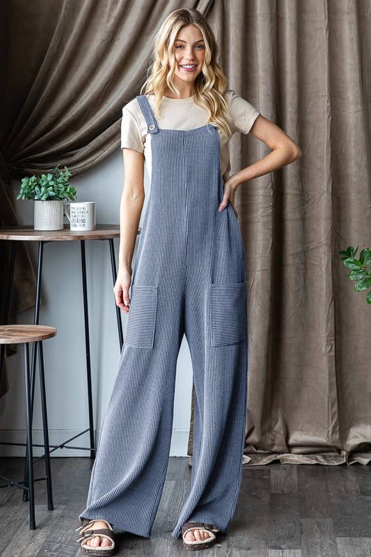 HEIMISH - Wholesale Jumpsuit - Women's - EP6810-10 SLEEVELESS SOLID URBAN RIBBED JUMPSUITS10