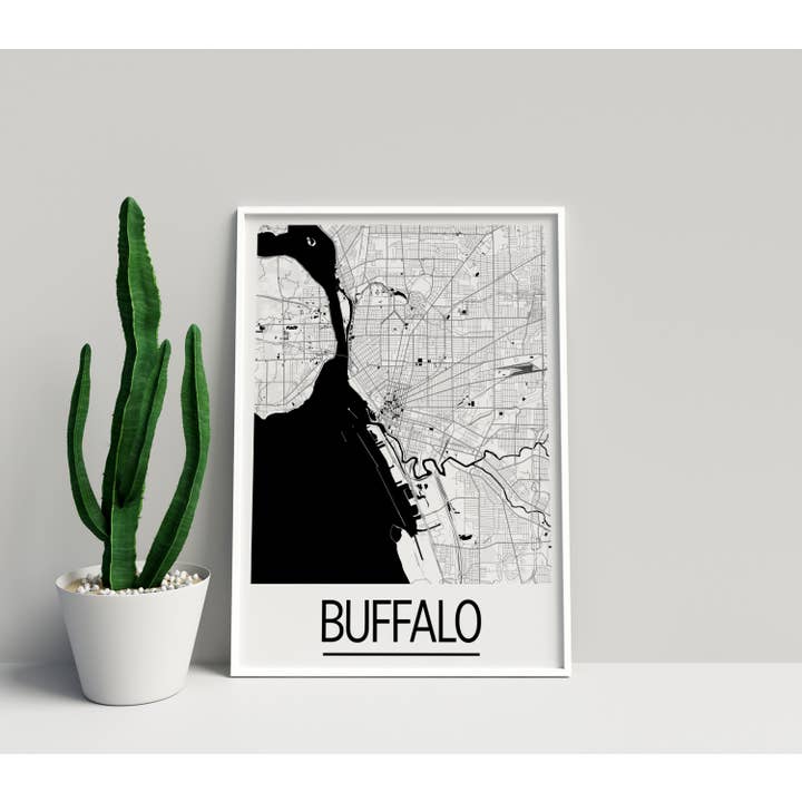 Carte de buffle 8 x 10 po - Style Art déco pour la vente par ILIKEMAPS