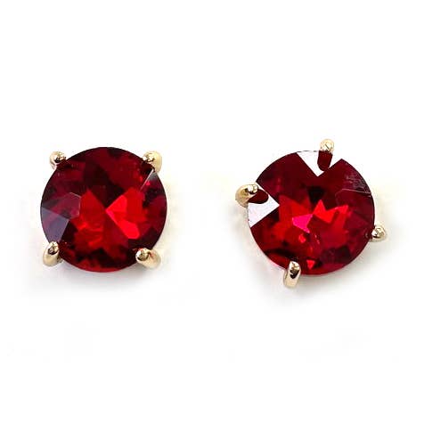 Sterling Silver S925 Post 12mm Round Glass Stud Earrings for wholesale by StarryNYC