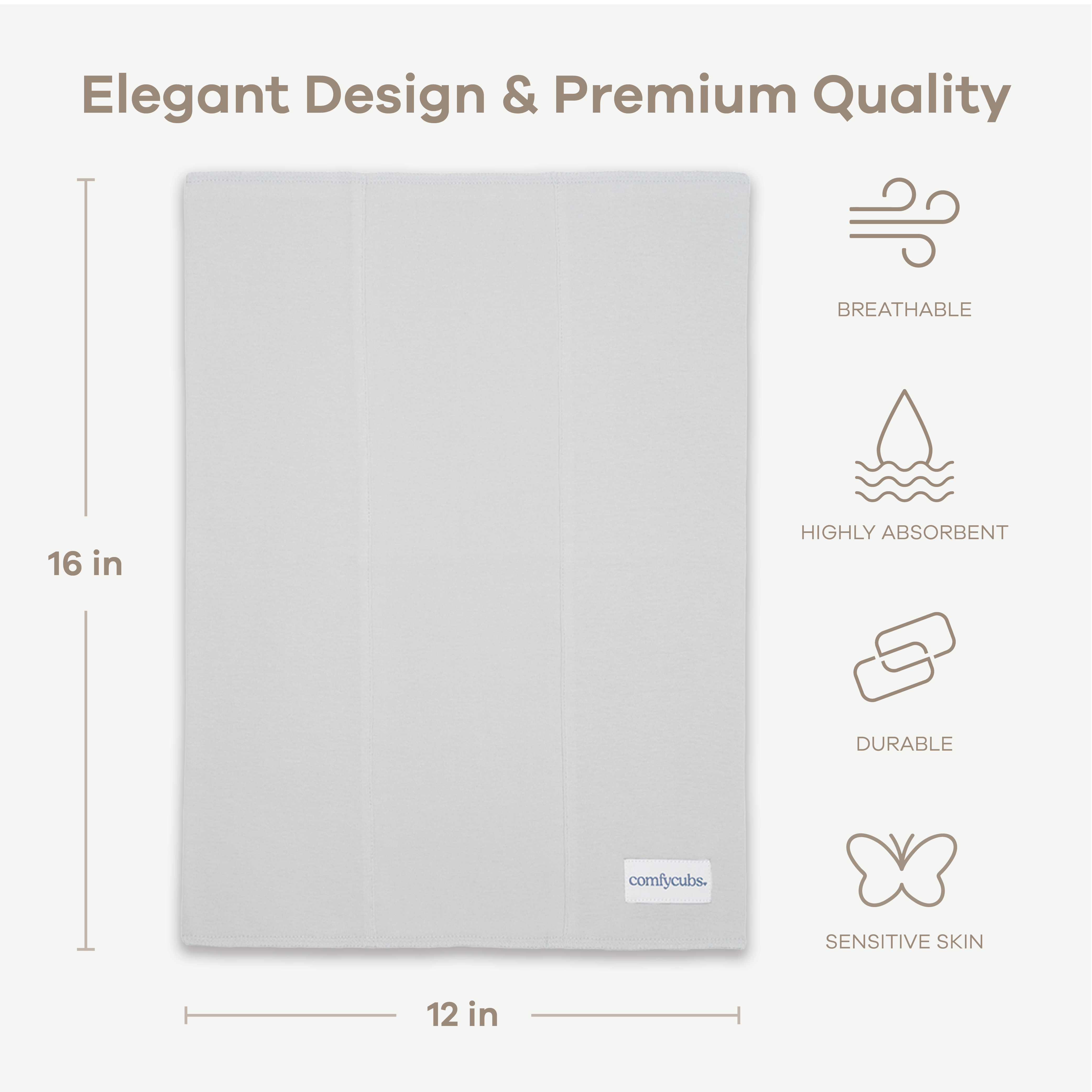 Comfy Cubs - Wholesale Burp Cloth - Baby - Baby Burp Cloths Set, Large 6-Layer, 100% Cotton Comfy Cubs31