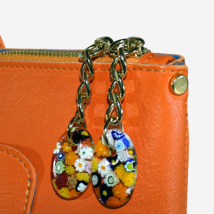 Terrida - Wholesale Shoulder Bag - Women's - Venetian Leather Backpack with Murano Glass Pendant4