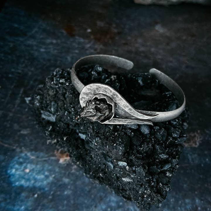 Comet Meteorite Cuff Bracelet for wholesale by Yugen Handmade