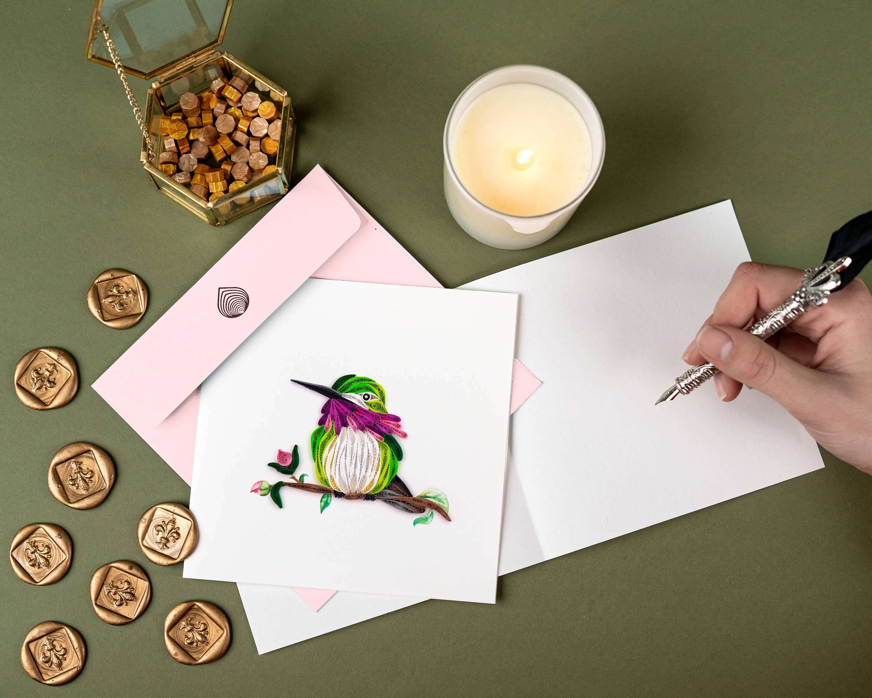Quilling Card - Wholesale Everyday Greeting Card - Calliope Hummingbird2