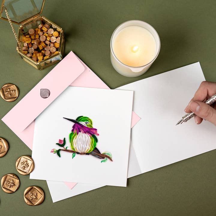 Quilling Card - Wholesale Everyday Greeting Card - Calliope Hummingbird2