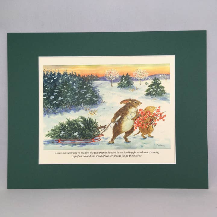 #2754 - Green Gathering Print for wholesale by Woodfield Press